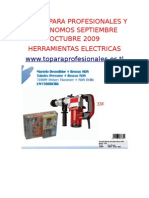 Oferta para Profesionales Y Autonomos Septiembre OCTUBRE 2009 Herramientas Electricas