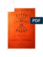 Falange Española de las JONS. Estatutos de 1934