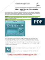 Merubah Suara Vokal Pada Output Relatek HD Audio