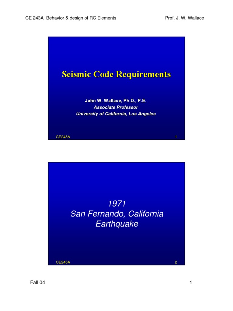 Seismic Code Standards Overview | PDF | Force | Matrix (Mathematics)