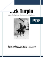 tesolmaster.com Dick Turpin Jigsaw Reading Comprehension and Speaking Lesson