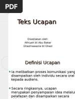 Format Karangan Jenis Ucapan