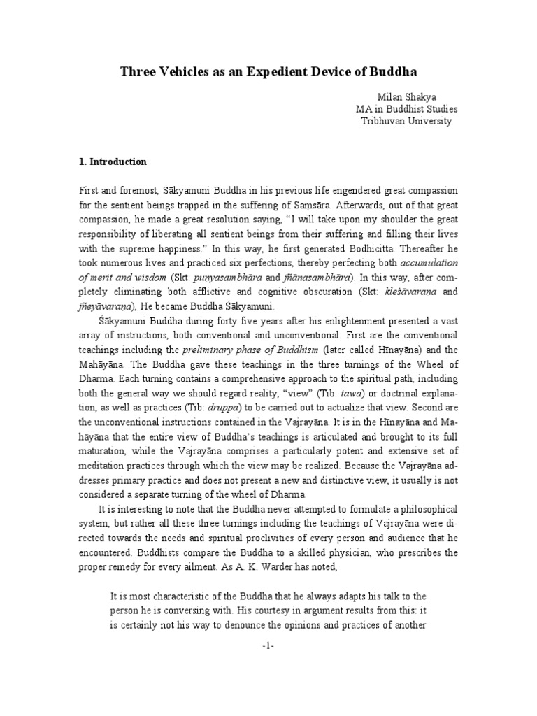 Understanding Buddhism's Three Vehicles | PDF | Mahayana | Vajrayana