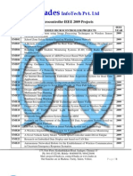 MicroController IEEE 2009 Projects at Hades InfoTech