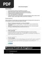 Junior Process Engineer