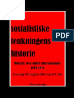 G. D. H. Cole: Den Sosialistiske Tenkningens Historie. Bind III. Den Andre Internasjonale, 1889-1914.