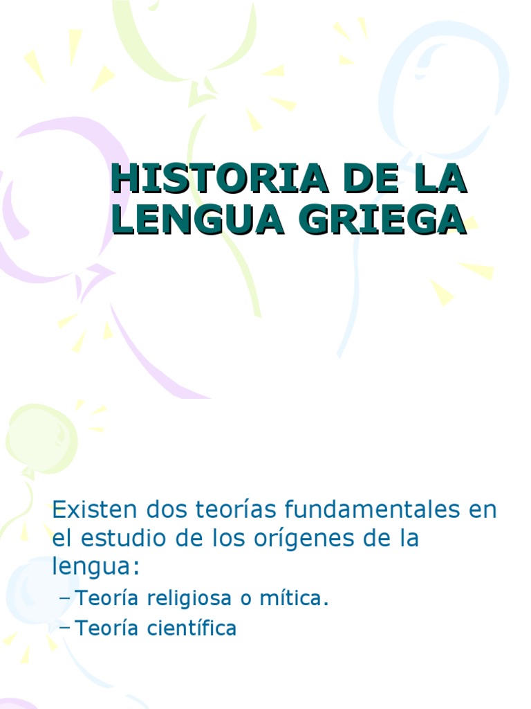 Historia de La Lengua Griega Descargar gratis PDF Alfabeto griego