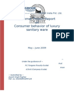 Buying Behavior of Consumer For Sanitary Products