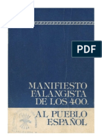 Manifiesto falangista de los 400 al pueblo español
