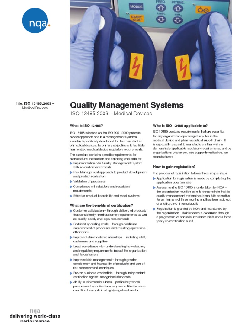Iso 13485 | Download Free PDF | Regulatory Compliance | Medical Device