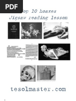 Download tesolmastercom Top 10 Hoaxes Jigsaw Reading Comprehension  Speaking Lesson by tesolmaster SN19739387 doc pdf