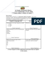 Week 4 Homework Matrix