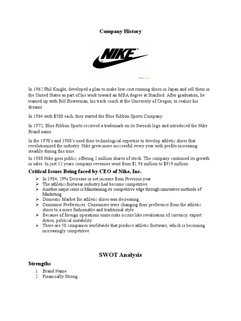 NIKE | | Nike | Sales