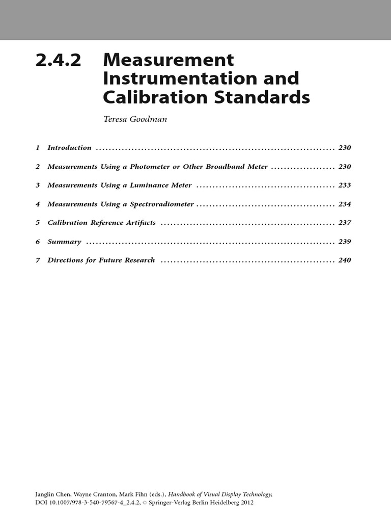 Display Measurement and Calibration Standards | PDF | Waves | Radiation