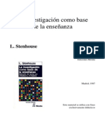 La investigación como base de la enseñanza - L Stenhouse