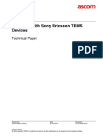 Scanning With Sony Ericsson TEMS Devices -- Technical Paper