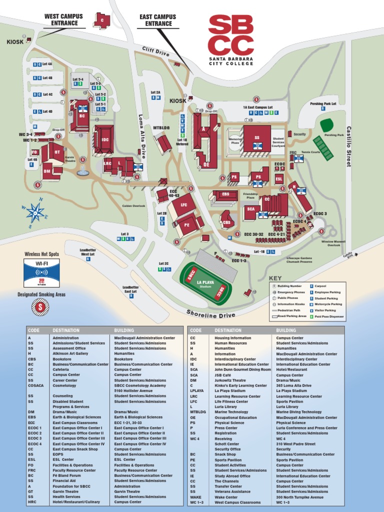 SBCC Campus Map and Parking Guide | PDF