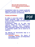 Dynamics of Organisational Culture