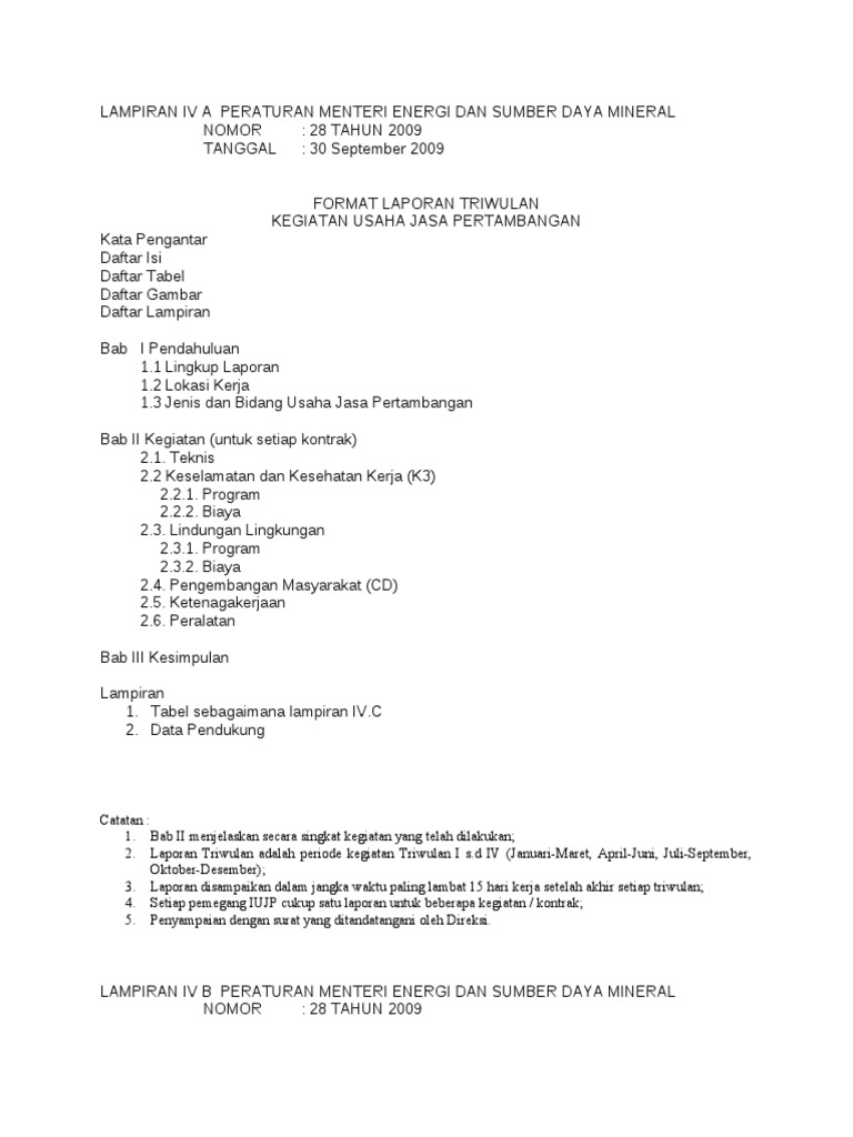 Format Laporan Triwulan Iujp