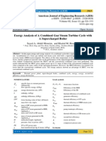 Exergy Analysis of A Combined Gas/ Steam Turbine Cycle With A Supercharged Boiler