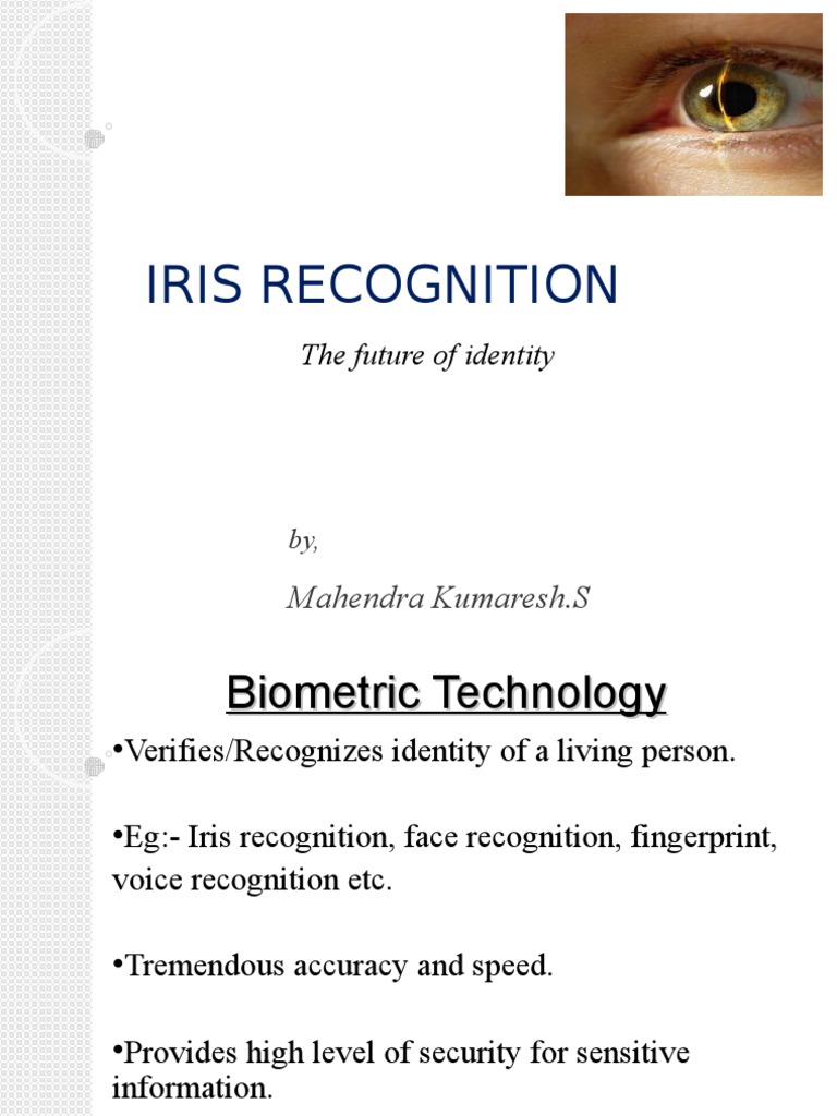 Iris Recognition for Security Experts | PDF | Biometrics | Areas Of ...