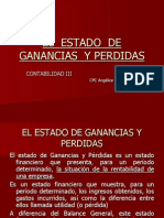 El Estado de Ganancias y Perdidas Pcge