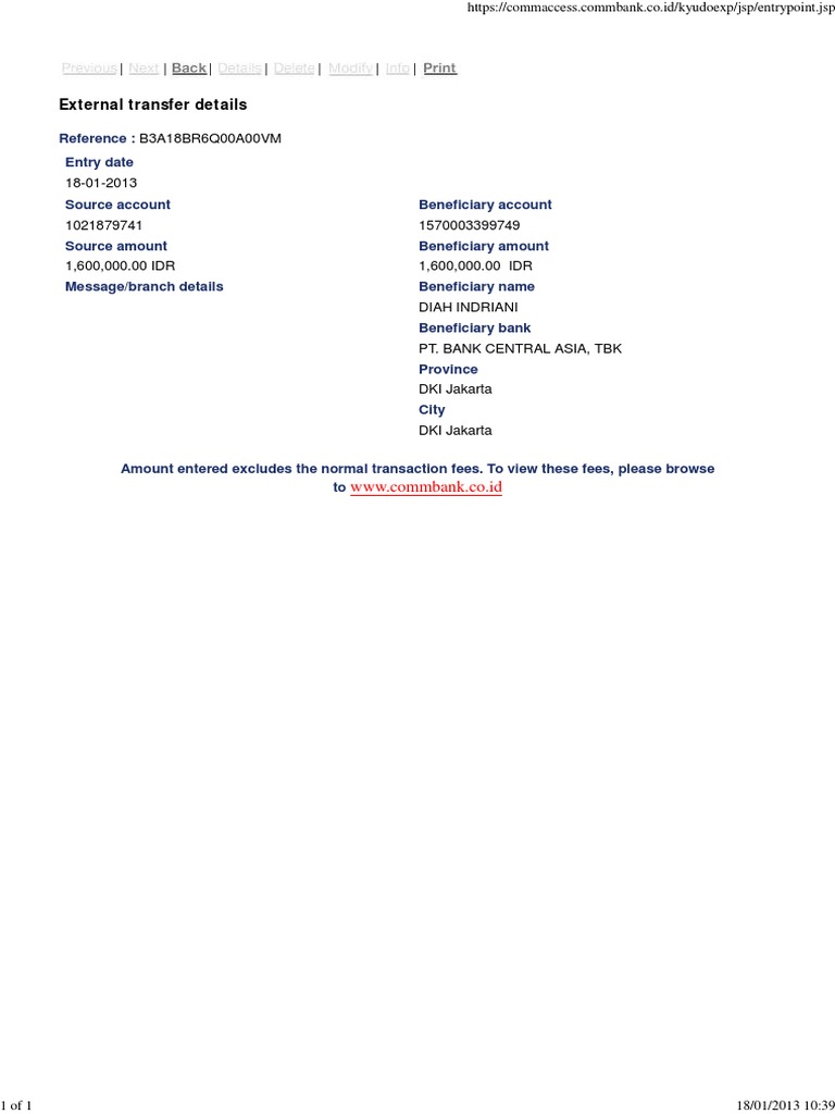 External Transfer Details 2013 | PDF