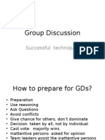 Group Discussion: Successful Techniques