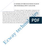 Adaptive Voltage Control of the DCDC Boost Stage in PV Converters With Small Input Capacitor