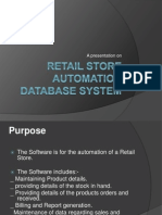 Retail Store Automation Database System