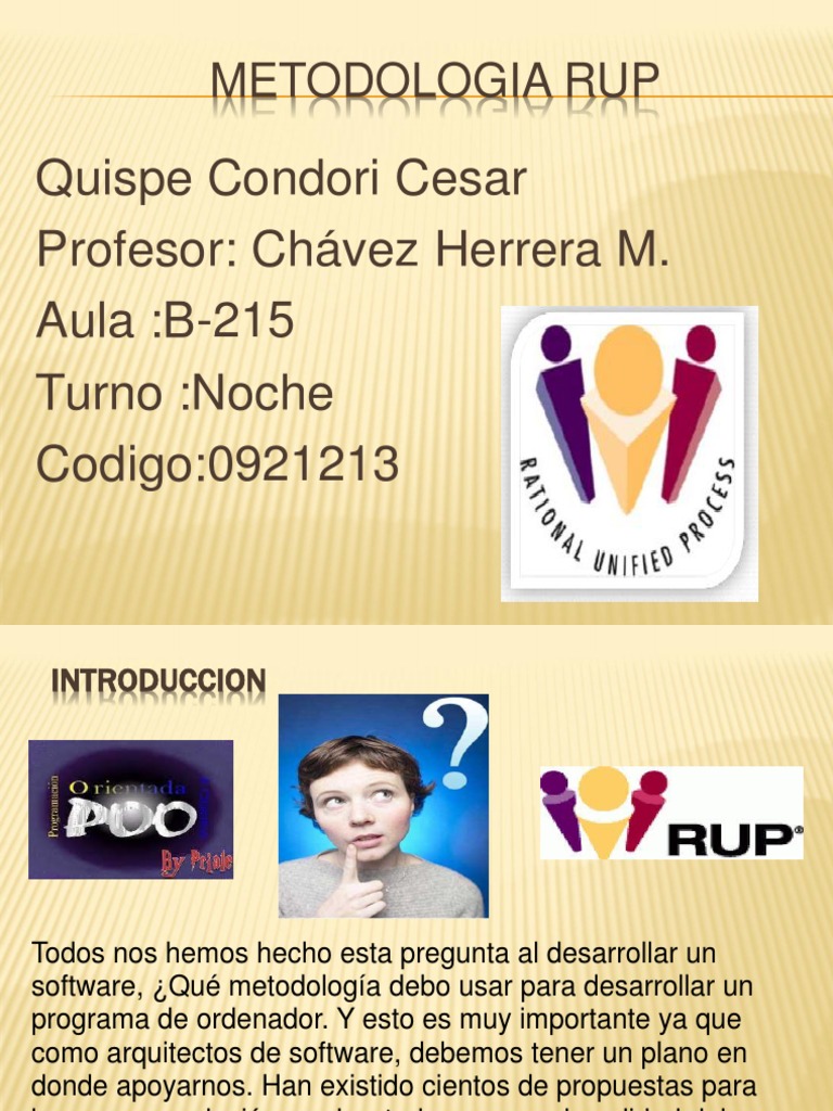 Metodología RUP: Desarrollo de Software Efectivo | PDF