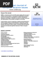 Download Call For Papers International Journal of Computer Science Issues IJCSI - October Issue 2009 Volume 5 by IJCSI Editor SN19762696 doc pdf
