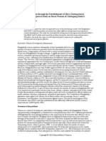 Women Development Through the Establishment of Micro Enterprises in Bangladesh an Empirical Study on Rural Women of Chittagong District