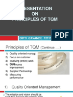 Presentation ON Principles of TQM: DIPTI GAVANDE 12115B0054