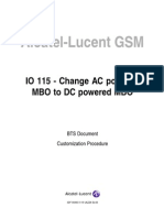 Alcatel-Lucent GSM: IO 115 - Change AC Powered MBO To DC Powered MBO