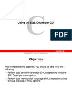 Using The SQL Developer GUI