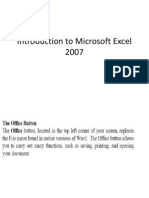 Introduction To Microsoft Excel 2007