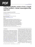 Super-Hydrophobic Surfaces From A Simple Coating Method: A Bionic Nanoengineering Approach