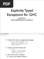 Download Explicitly Typed Exceptions for Haskell TPF09 slides by Jos Iborra SN19768594 doc pdf