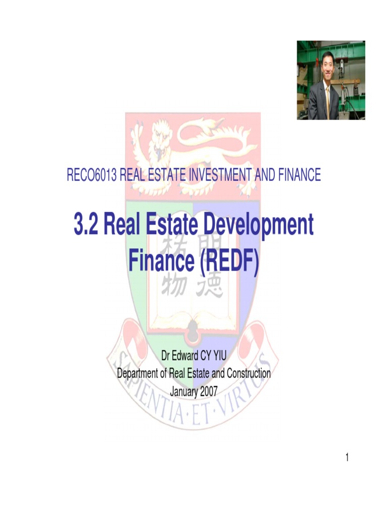 Real Estate Development Finance Part PDF Banks Investing