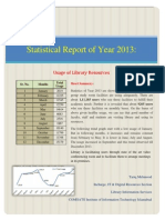Usage of Library Resources Statistical Report Year 2013