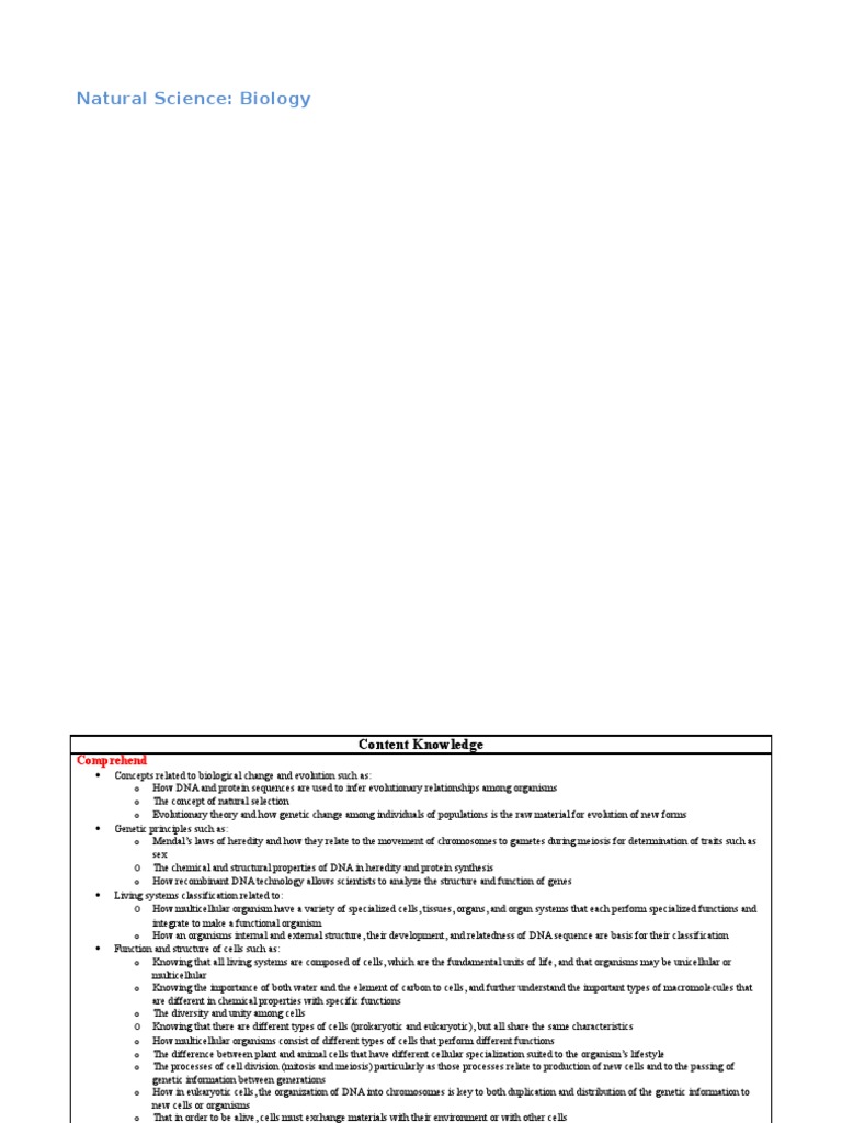 Natural Science Biology | PDF | Cell (Biology) | Organisms