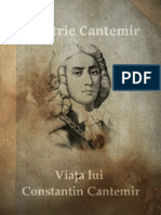 Viata Lui Constantin Cantemir Dimitrie Cantemir RCT