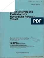 Stress Analysis and Evaluation of A Rectangular Pressure Vessel