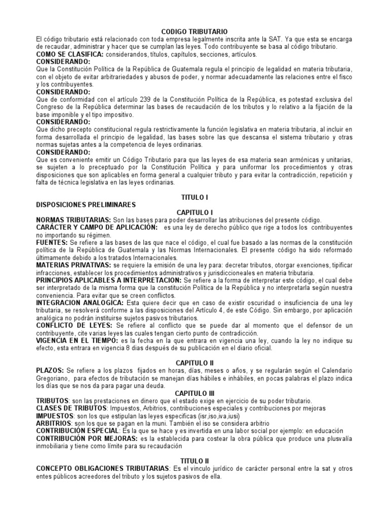 Codigo Tributario 2 | PDF | Impuestos | Gobierno