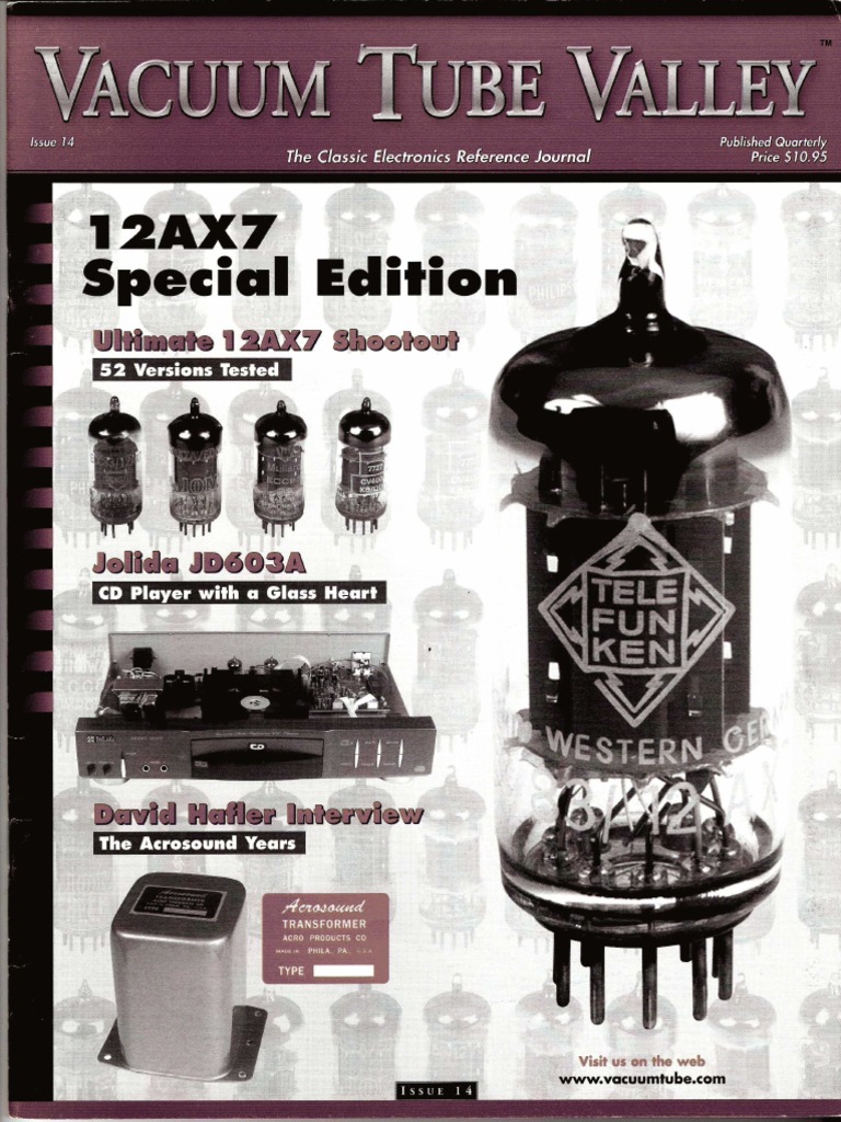 Vacuum Tube Valley Magazine VTV14 PDF