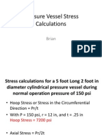 Pressure Vessel STRNTGBN Trress Calculations