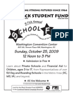 The Black Student Fund: Sunday, October 25, 2009 12 Noon To 3 PM