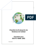 Checklist Auditoria Isots 16949 2002