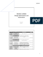 ME392C Design Optimization and Automation Course Schedule